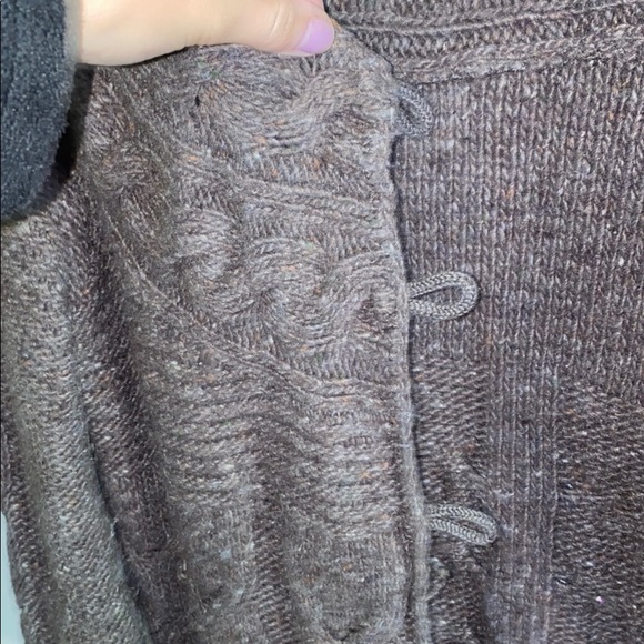 Old navy long wool sweater brown with hood - Picture 6 of 10